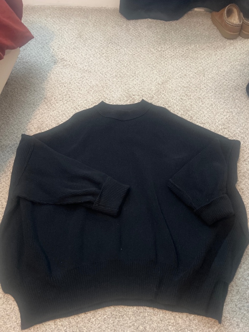 Oversized black free people sweater